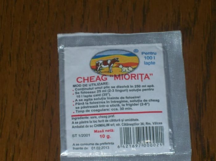 Cheag Miorita plic pentru 100 L lapte