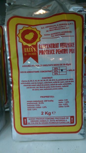 Concentrat Vitamine Proteice pentru pui FAZA 1