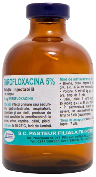 Enrofloxacina 5% Solutie Injectabila 100ml